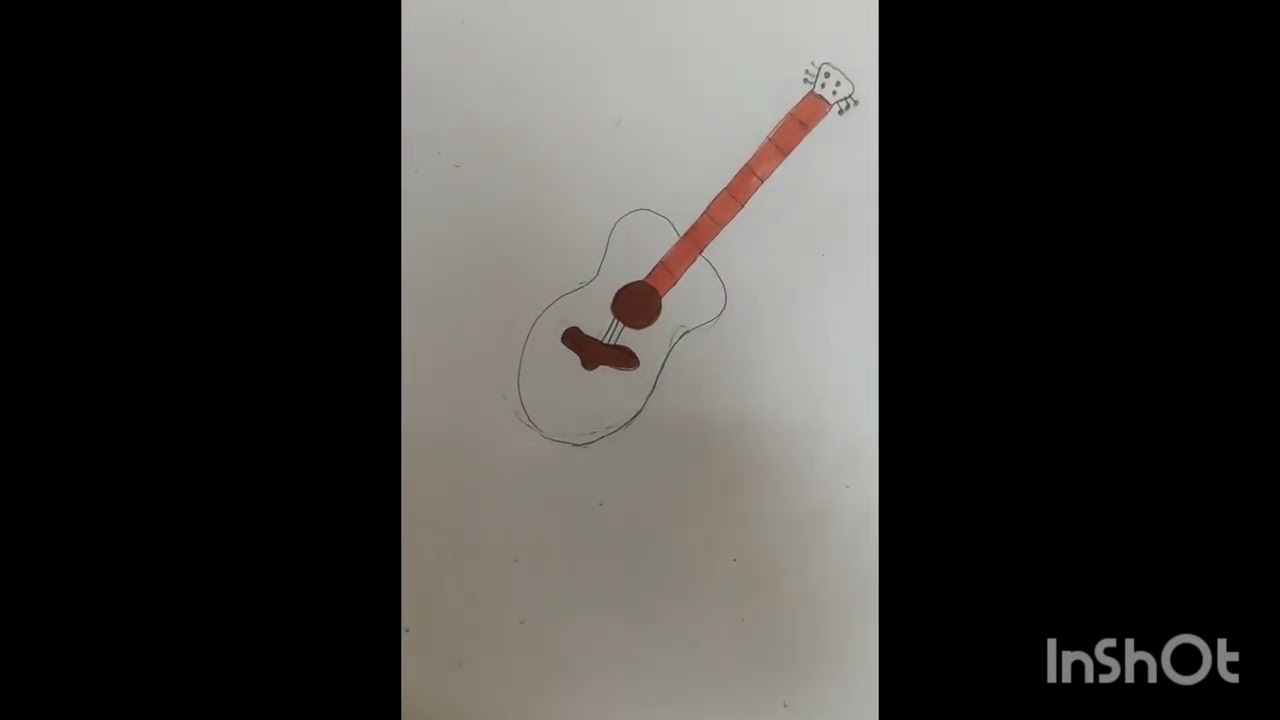 How to draw guitar 