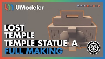 3D Modeling in Unity - Full Making Video of a TempleStatue A in the Lost Temple with UModeler
