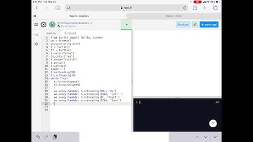 Python Turtle Graphics- Allowing The User To Control The Turtle Object