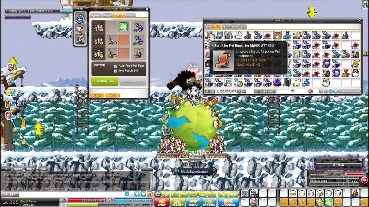 MapleStory Pet Equip Scrolling Part 1 YouTube
