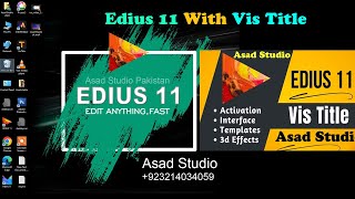 How to use VisTitle in Edius 11  Tutorial by Asad Studio Pakistan +923214034059