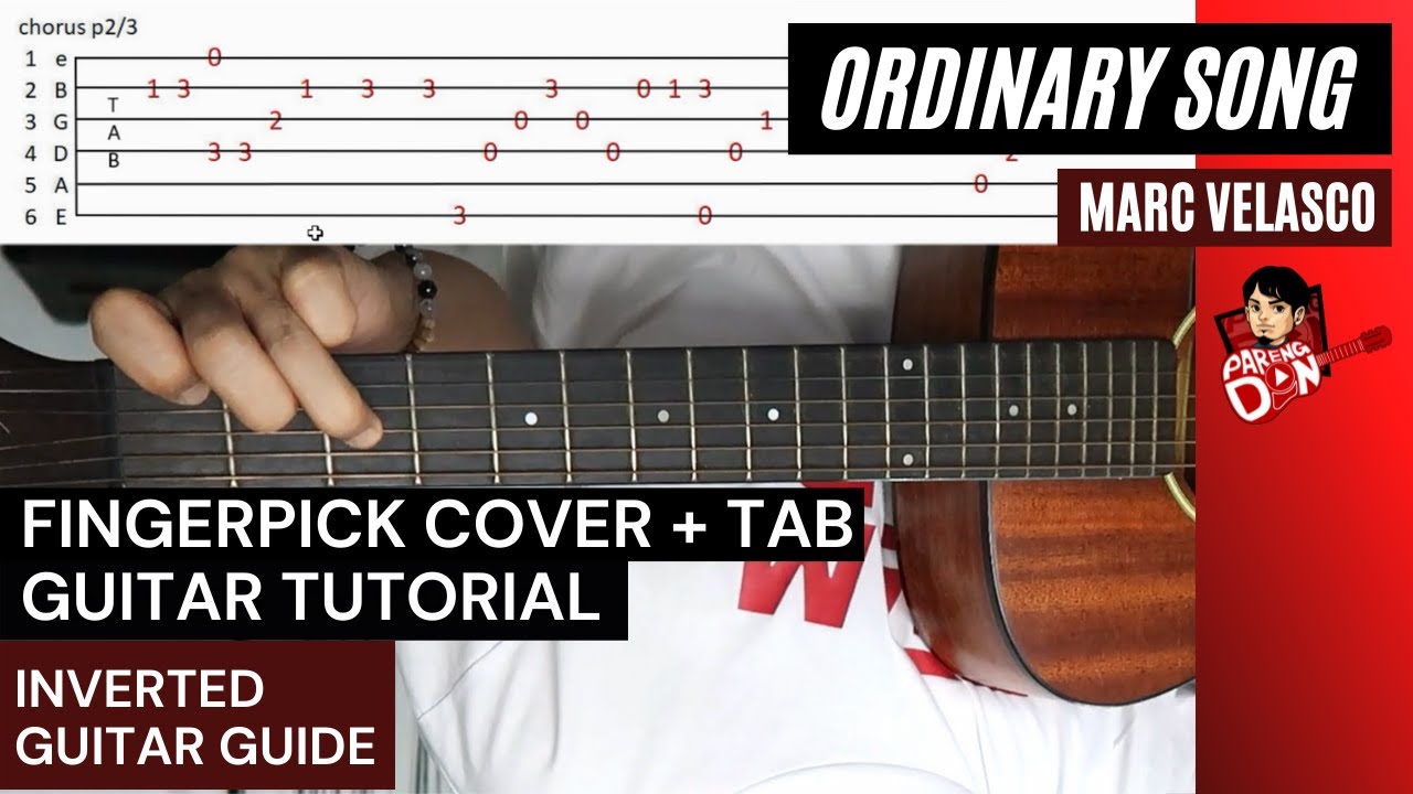 ORDINARY SONG fingerpicking style guitar cover tutorial + guitar tab