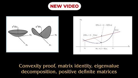 Convexity proof, matrix identity, eigenvalue decomposition, positive definite matrices