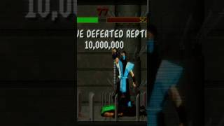 Defeating Hidden Character Reptile by kicking him repeatedly
