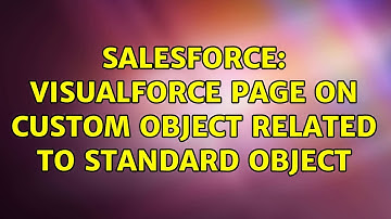 Salesforce: visualforce page on Custom Object related to standard object (3 Solutions!!)