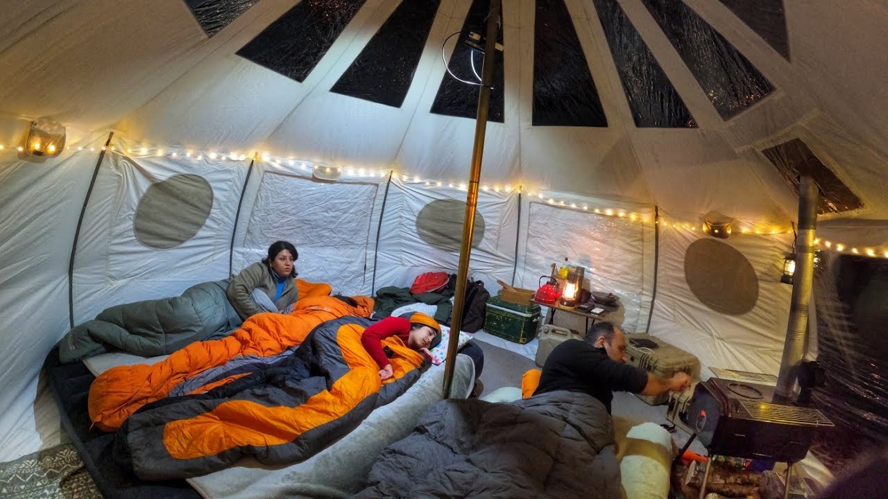 SICAK ÇADIRIMIZLA ORMANDA AILEMLE KAMP YAPIYORUZ