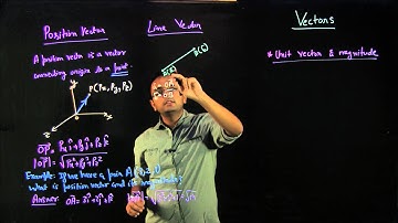 Lecture 00 Vectors Position Vector, Line Vector, Free Vector, Unit Vector