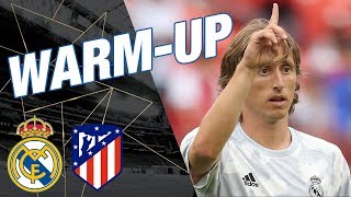 Real Madrid Warm Up Before Atlético De Madrid Match