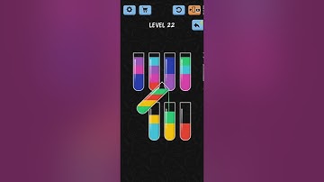 Water Color Sort Level 22 Walkthrough Solution iOS/Android