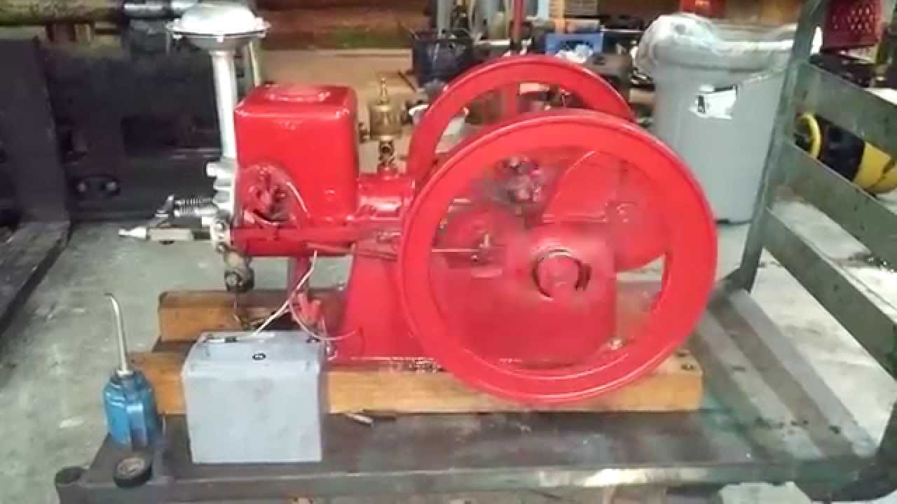 1 3/4 hp Galloway hit miss engine with butterchurn pulley YouTube