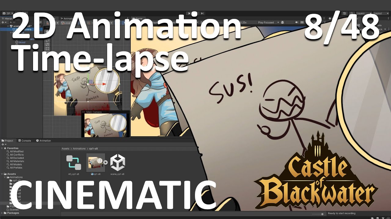 2D Animation Time-lapse | Cinematic [8/48] | Castle of Blackwater ...