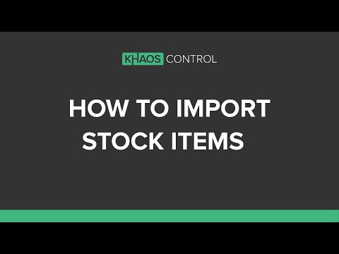 How To Use the Stock Import Tool