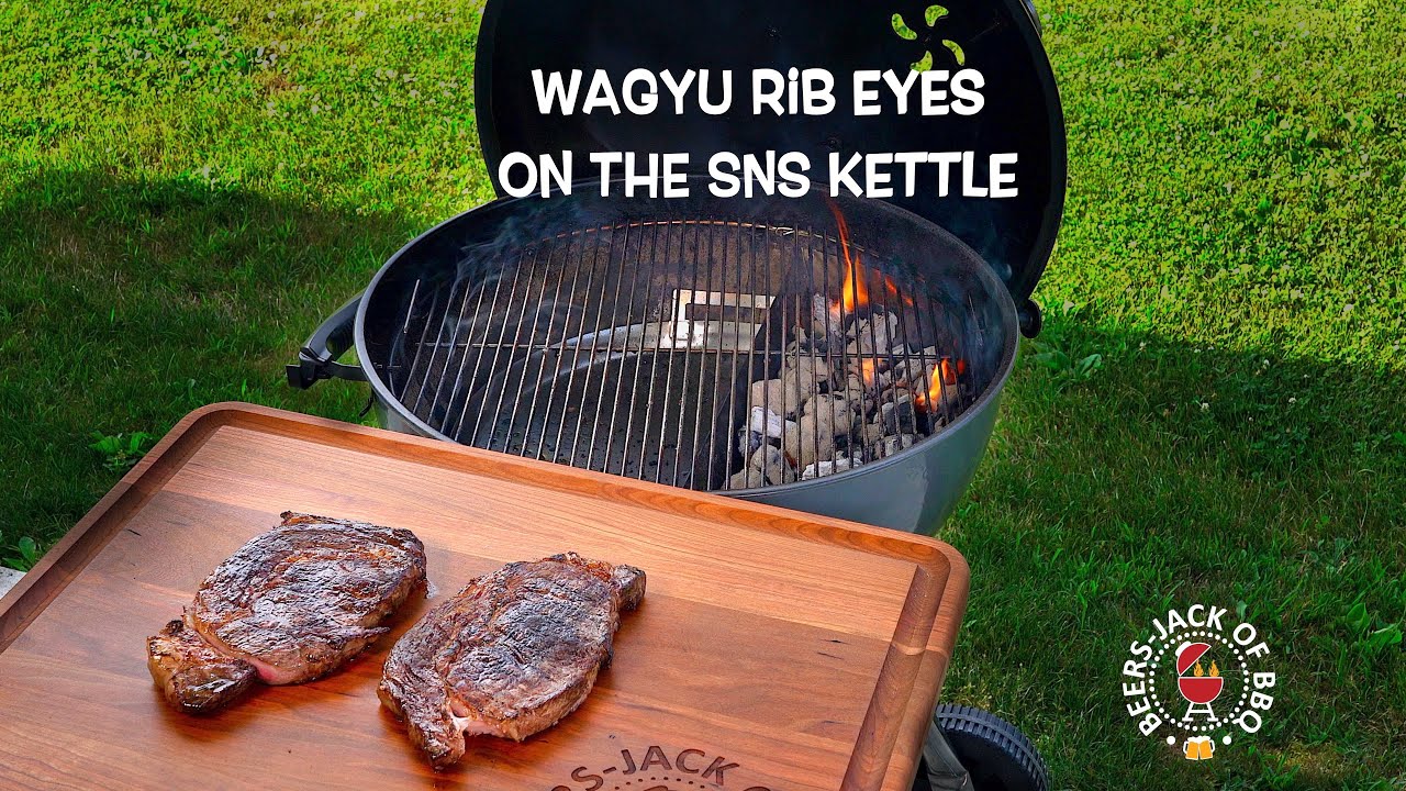 Slow ’N Sear Kettle Grill! Direct Sear Wagyu Ribeyes! Wiens Wagyu! YouTube