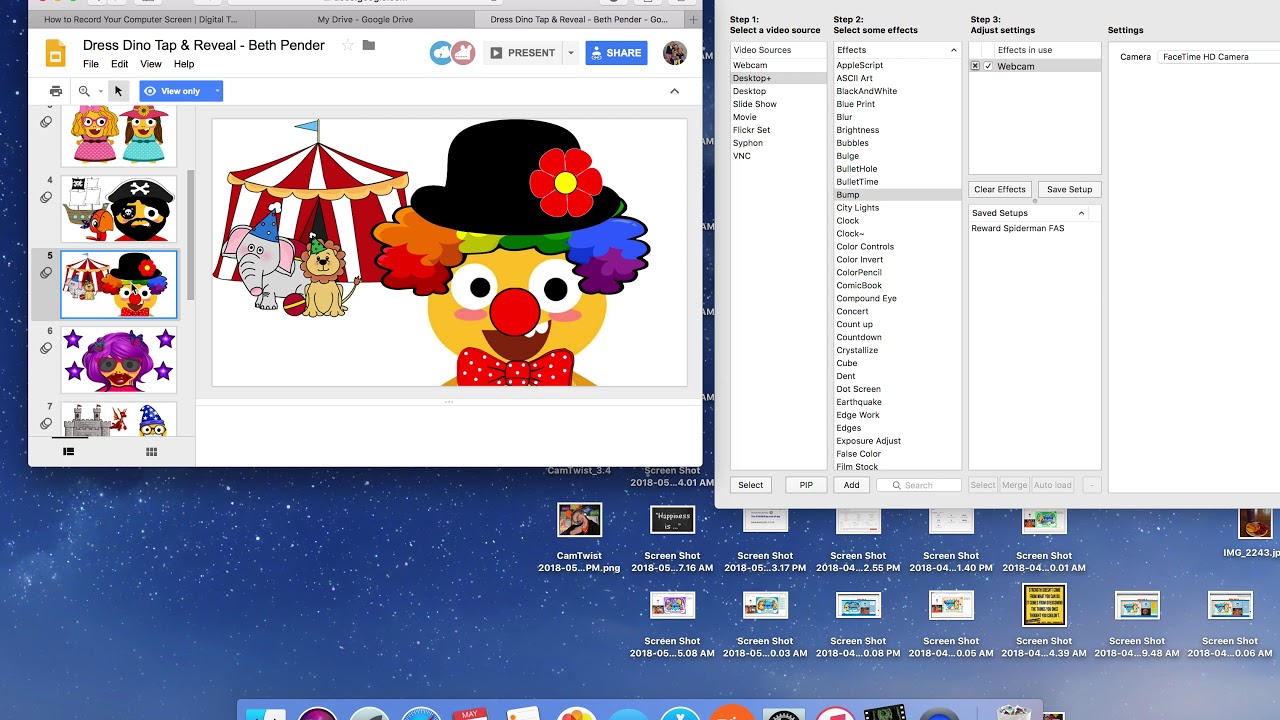 VIPKID: Google Slide Tap and Reveal Rewards with CamTwist