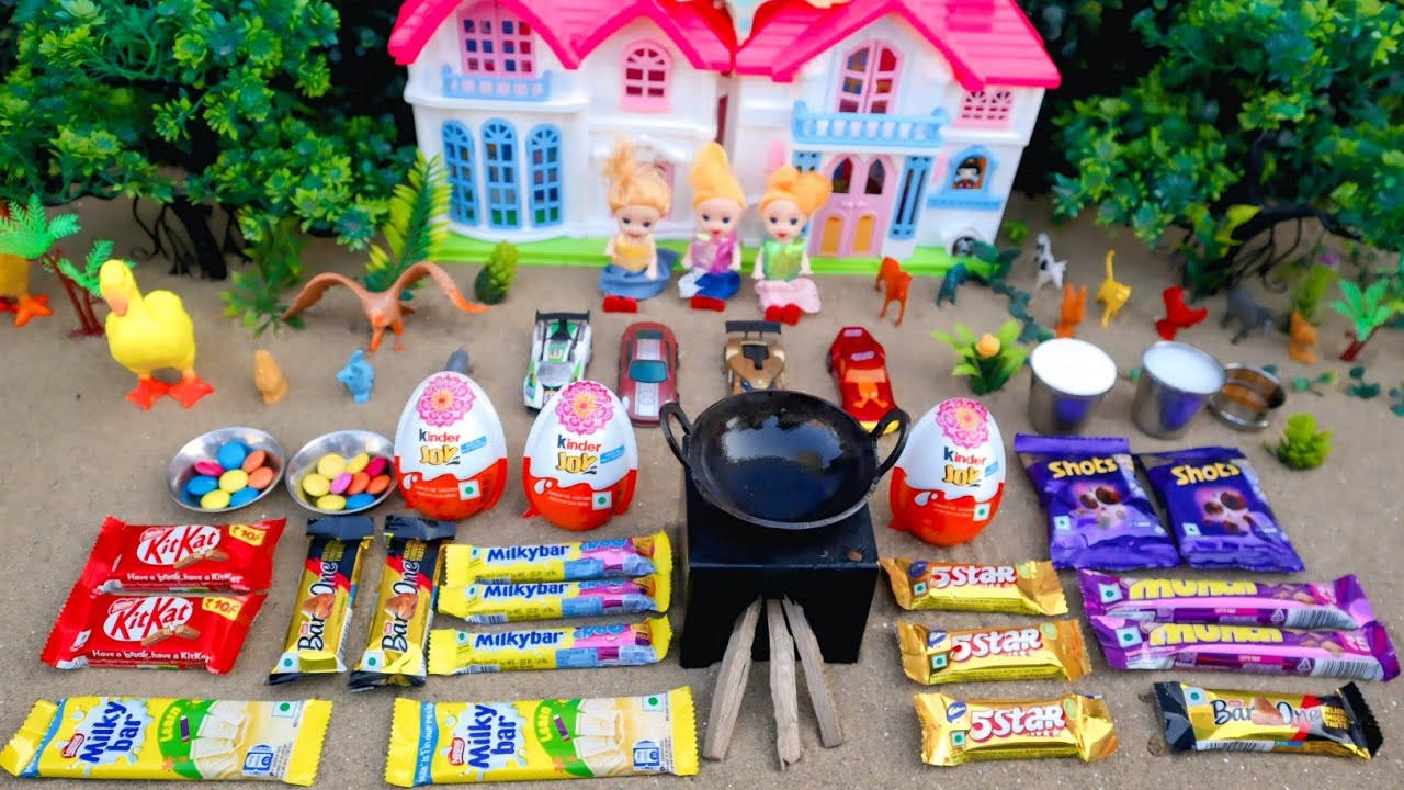 Miniature All Chocolate Cake | Easy Chocolate Cake | Kinder Joy | Kitkat | DairyMilk Chocolate |Oreo