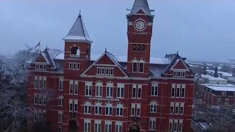 Auburn University Samford Hall Snow