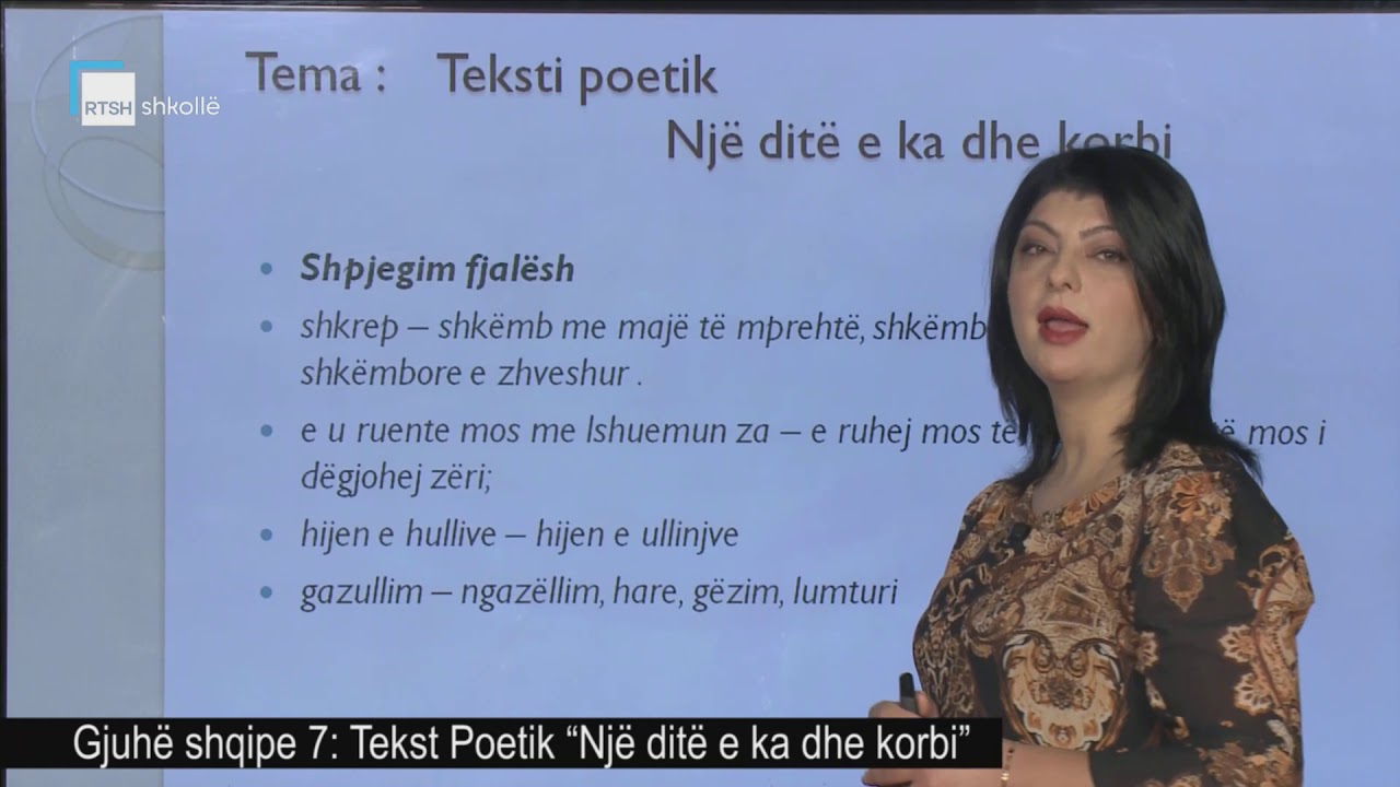 Gjuhë shqipe 7 - Tekst Poetik 