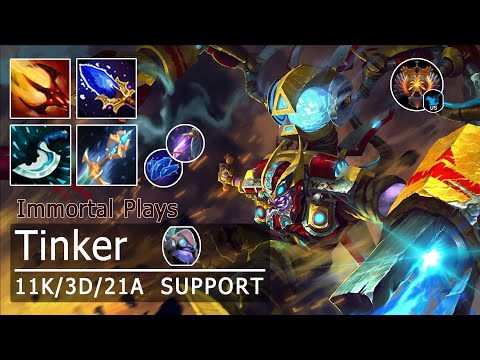 Tinker Support | New Meta Pos 4 Tinker | Dota 2 Immortal Gameplay | Patch 7.30