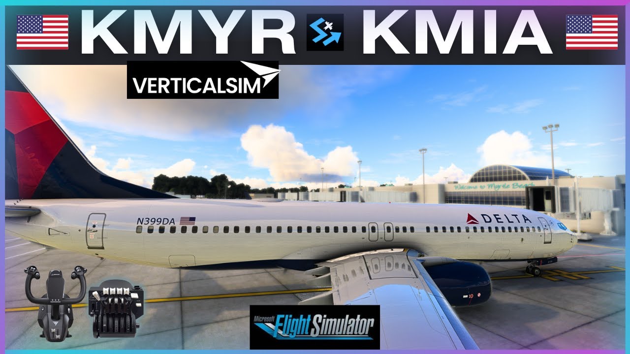 DELTA PMDG 737-800 MYRTLE BEACH to MIAMI Live | MSFS on VATSIM - YouTube