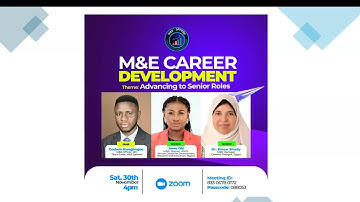 M&E Career Development; Advancing to Senior Roles