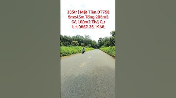 335tr | Mặt Tiền Đường Nhựa ĐT758 mở rộng 42m, có 100m2 thổ cư LH 0867.25.1968 #bdsbinhphuoc