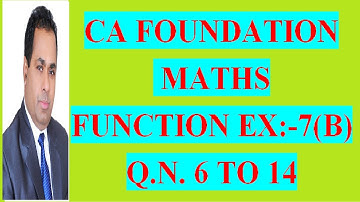 CA FOUNDATION COURSE  BUSINESS MATH FUNCTIONS CLASS 5 BY H L GUPTA