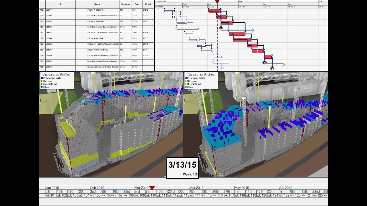 Construction Project Visual Progress Tracking in 4D - An Example - YouTube