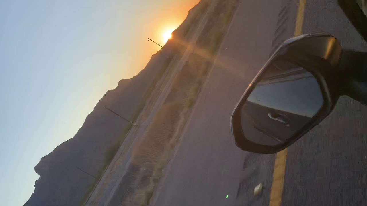 The sun is peeking out over the mountains of Arizona desert September 2019