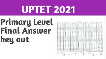 UPTET 2022 Primary Level Final Answer key out | Answer key out | UPTET revised answer key 2022 out