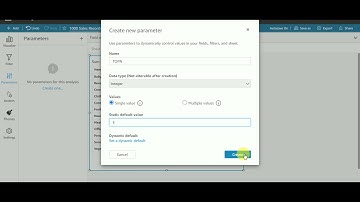 Quicksight Tutorials: Creating TOP N parameter