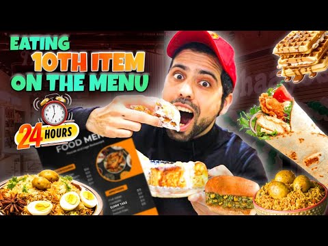 Eating 10th Item On The Menu For 24 Hours | Subscriber Challenge