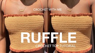 Crochet frill knit tops andmary pink 新品♡ ANDMARY】Crochet frill knit tops