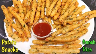 Crispy potato Snacks ! French Fries At Home !Delicious ! Potato sticks !  Potato Recipes
