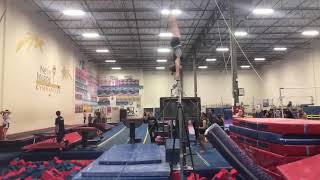 Jacklyn Dolitsky- first time double tuck half out dismount on mat