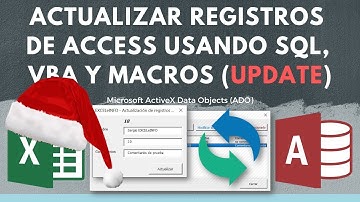 Modificar (UPDATE) registros de Base de Access desde Excel usando SQL Query, VBA y ADO