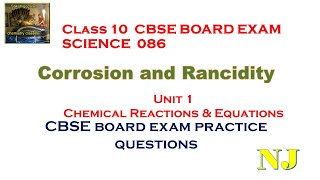 Corrosion and rancidity Chemical reactions and equations CBSE class10 chemistry