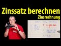 Zinsrechnung - Zinssatz berechnen | Formel umstellen - sechs Übungen | Lehrerschmidt