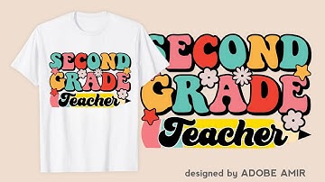 Create Wavy, Retro T-Shirt Design Tutorial | Adobe Illustrator  | How to T-shirt Design #AdobeAmir