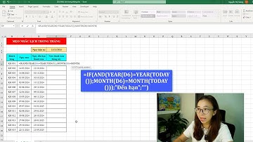 Mẹo tạo lịch nhắc thanh toán trong excel mà bạn cần biết | Nguyễn Thị Hường