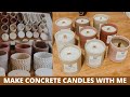 Concrete jar and soy wax candle making vlog  sheila llibre