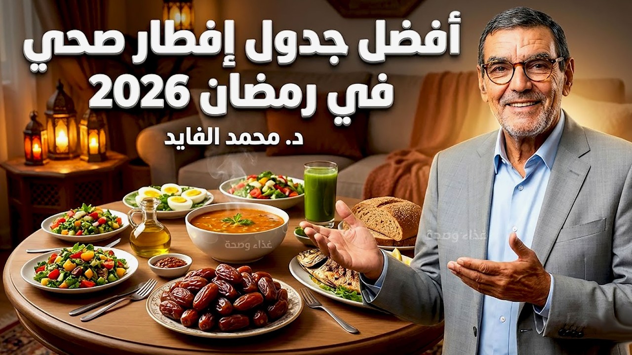 أفضل جدول إفطار صحي في رمضان 2026 مع الدكتور الفايد: ماذا تأكل لترتاح معدتك؟