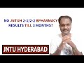 JNTUH B.Pharmacy 2-1 and 2-2 Results Pending for Three Months