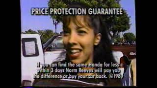 1996 Norm Reeves Honda Superstore "Price protection gaurantee" LA Local TV Commercial