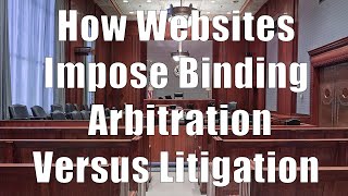 How Websites Impose Binding Arbitration Versus Litigation (DiTuro Productions, LLC)
Most websites and apps impose binding arbitration even for serious injuries and death. Locating a sites dispute resolution and ow to protect your right to a trial by jury or class action lawsuit. In this video:
• What is arbitration? 00:42
• Increasing use of binding arbitration. 1:18
• Website terms of use and arbitration. 2:05
• Protecting your right to a jury trail. 2:25 How Websites Impose Binding Arbitration Versus Litigation (DiTuro Productions, LLC)