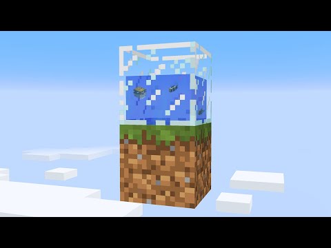 I built an AQUARIUM on 1 block Skyblock... (#13)