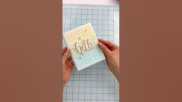 Hello card using embossing folder  #papercraft #cardmaking #cardmakingideas #embossing #craftshorts