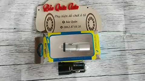 Tẩu sạc 2 cổng USB trên ô tô-Điên áp 12V-24V kiêm đầu phá kính thoát hiểm