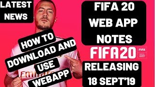 FIFA 20 WEB APP Notes! How To Download And Use| Web App Trading In FIFA 20| QUICK GUIDE screenshot 1