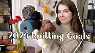 My 2024 Knitting GOALS || Patterns, Yarns & Spinning🌟 #knitting #petiteknit #ravelry #ashfordcraft