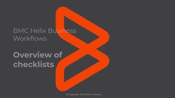 BMC Helix Business Workflows - Overview of checklists